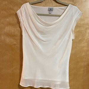 Chic White Draped Blouse